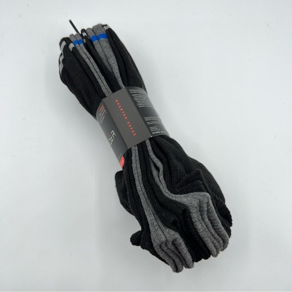 Spyder Quarter Black Grey 5 Pairs Socks Men’s Size 6-12 - Picture 3 of 5